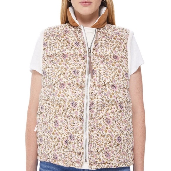 Xirena Ivory Vine Reversible Hunter Puffer Vest - Picture 2 of 12